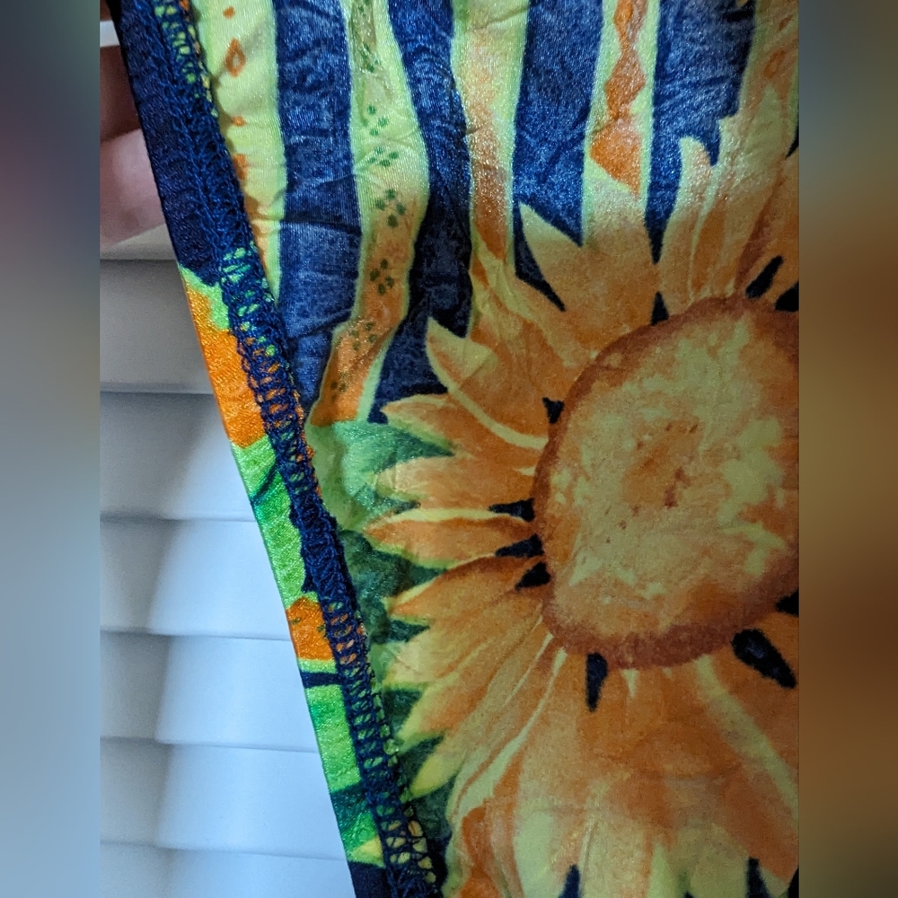 Vintage Sessa Sunflower Scoop Back One Piece Swimsuit - Picture 3 of 9
